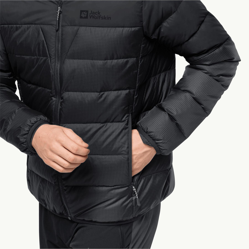 Пуховик чоловічий прошитий Jack Wolfskin DNA TUNDRA DOWN HOODY M 1206612_6350 Темно-сірий