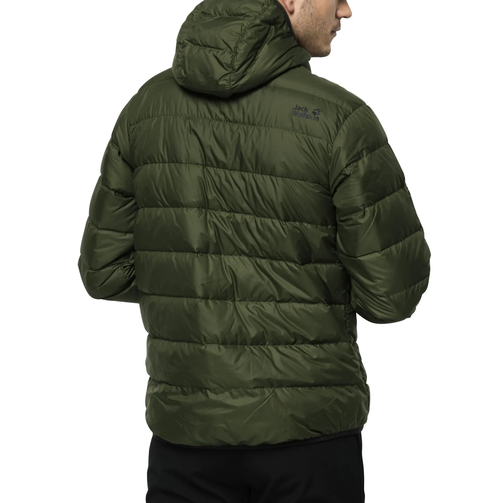 Пуховик чоловічий прошитий Jack Wolfskin HELIUM MEN 1200573_4129 Болотний