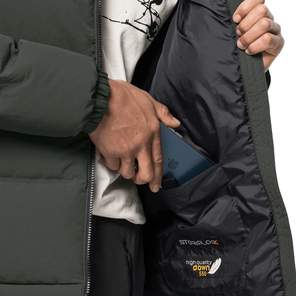 Пуховик чоловічий Jack Wolfskin ALEX DOWN JKT M 1206911_4018 Темно-зелений
