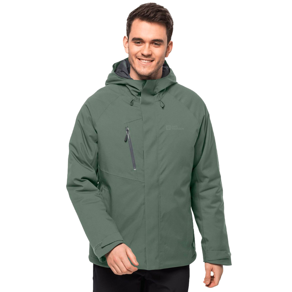 Пуховик чоловічий cинтетичний Jack Wolfskin TROPOSPHERE INS JKT M 1115321_4311 Сіро-зелений