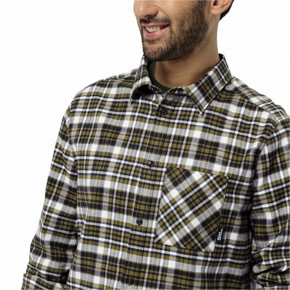 Чоловіча сорочка з довгим рукавом Jack Wolfskin BERGWEG SHIRT M 1403822_8443