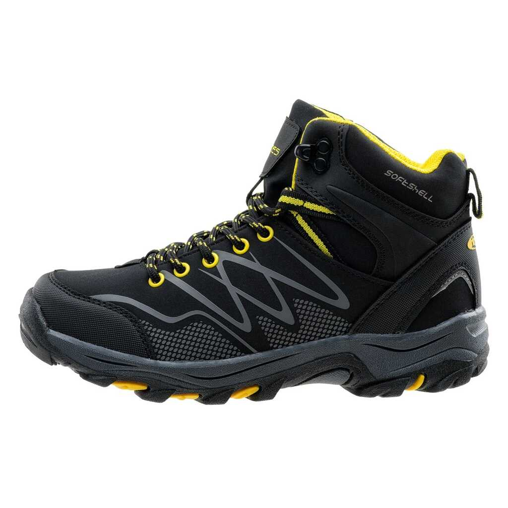 Дитячі трекінгові черевики Martes RONN MID TEEN-BLK/YEL/DK GREY