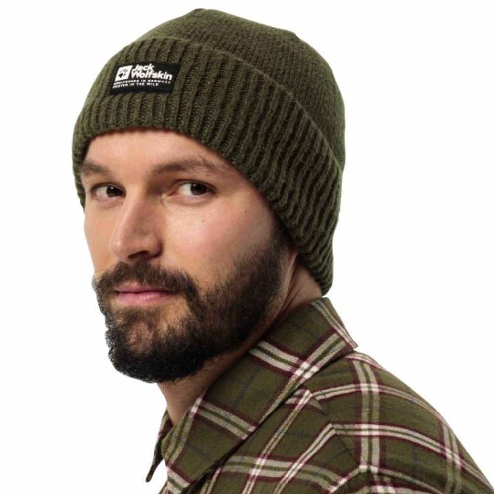 Чоловіча шапка Jack Wolfskin PLAYN LOGO BEANIE 1911611_4341