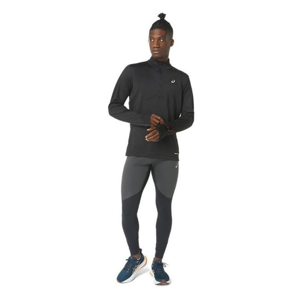 Чоловічі лонгслів Asics WINTER RUN 1/2 ZIP MID LAYER 2011C882-BLACK