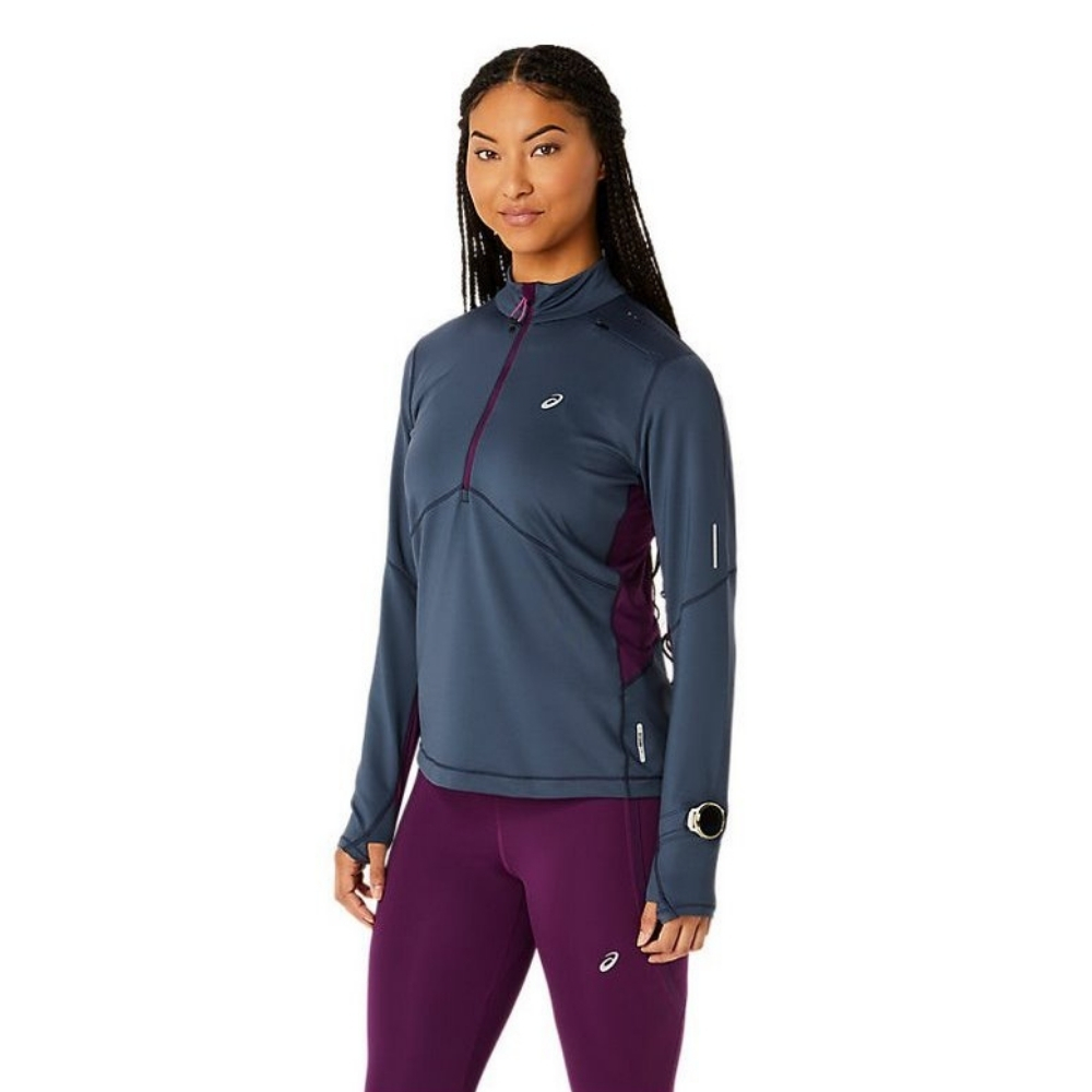 Жіночий лонгслів Asics WINTER RUN 1/2 ZIP MID LAYER 2012C860-MAVU