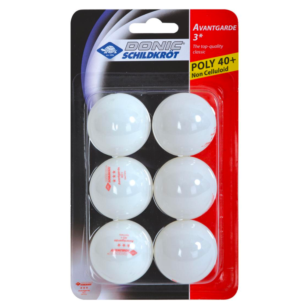 Набір м'ячів для настільного тенісу Donic Schildkrot 3-Star Avantgarde ball Poly 40+ 608530