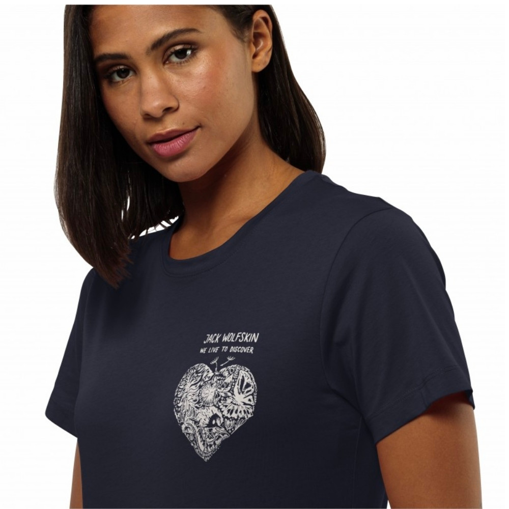 Жіноча футболка Jack Wolfskin DISCOVER HEART T W 1809701_1010