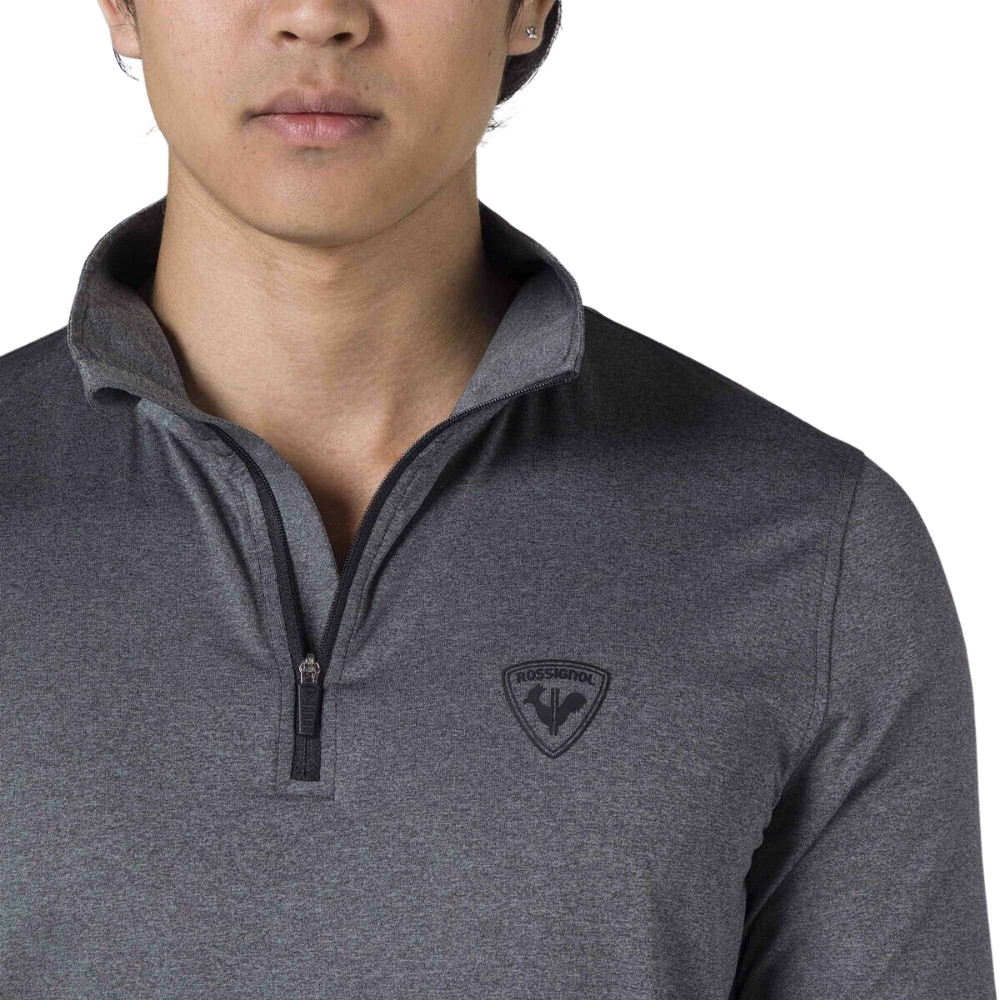 Чоловічий лонгслів ROSSIGNOL SLUB 1/2 ZIP TEE RLMMY26-23N