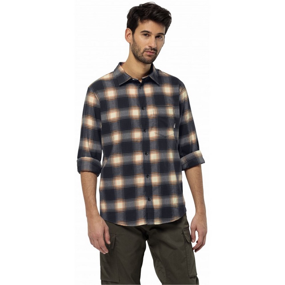 Чоловіча сорочка з довгим рукавом Jack Wolfskin WANDERWEG SHIRT M 1403801_C0413