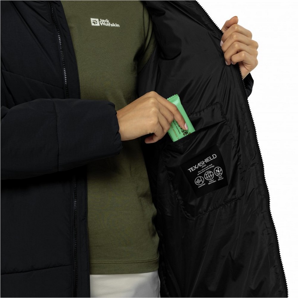 Жіноче напівпальто Jack Wolfskin KAROLINGER LONG COAT W 1207481_6350