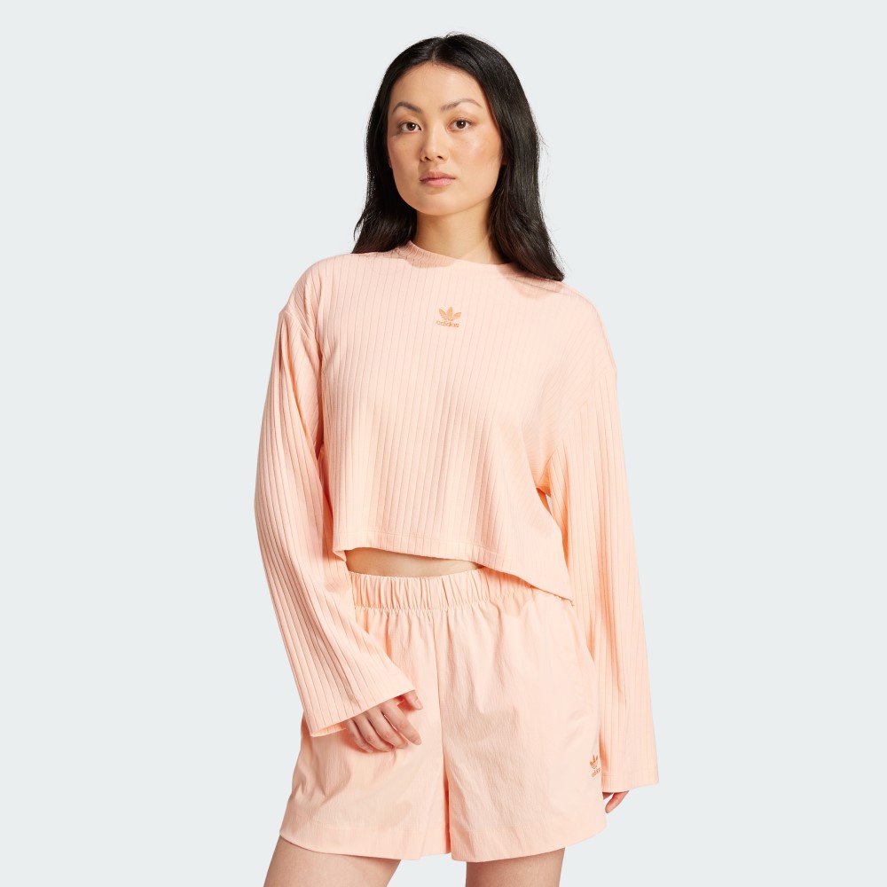 Жіночій укорочений лонгслів Adidas Essentials Wide Rib Originals JD5122