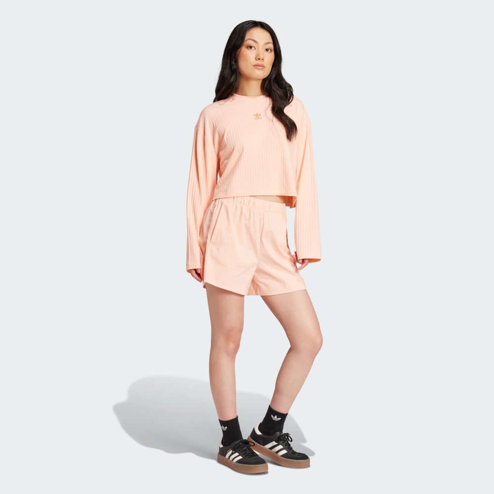 Жіночій укорочений лонгслів Adidas Essentials Wide Rib Originals JD5122