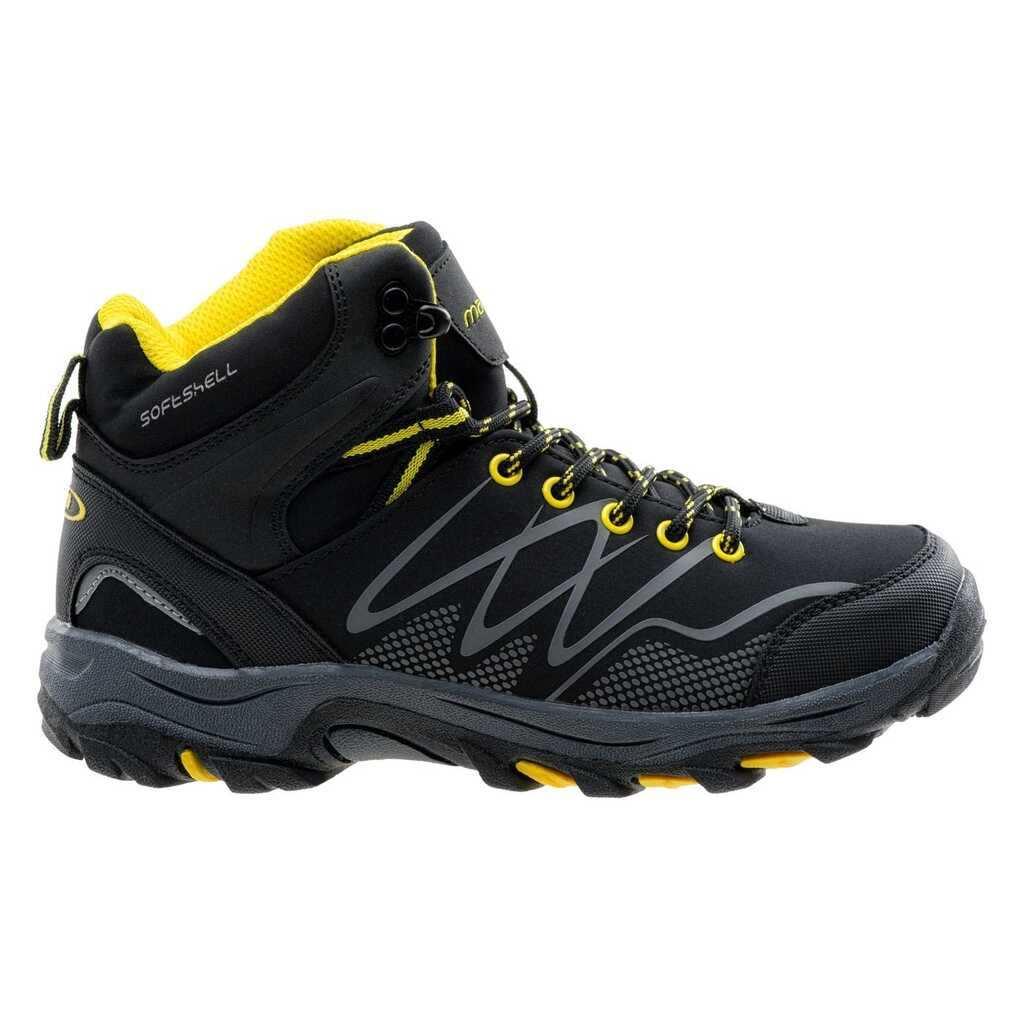 Дитячі трекінгові черевики Martes RONN MID TEEN-BLK/YEL/DK GREY