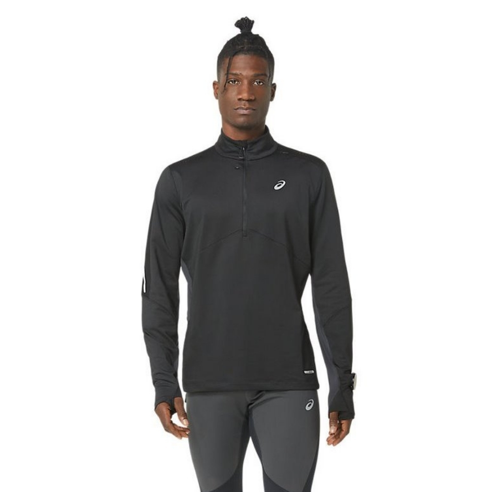 Чоловічі лонгслів Asics WINTER RUN 1/2 ZIP MID LAYER 2011C882-BLACK