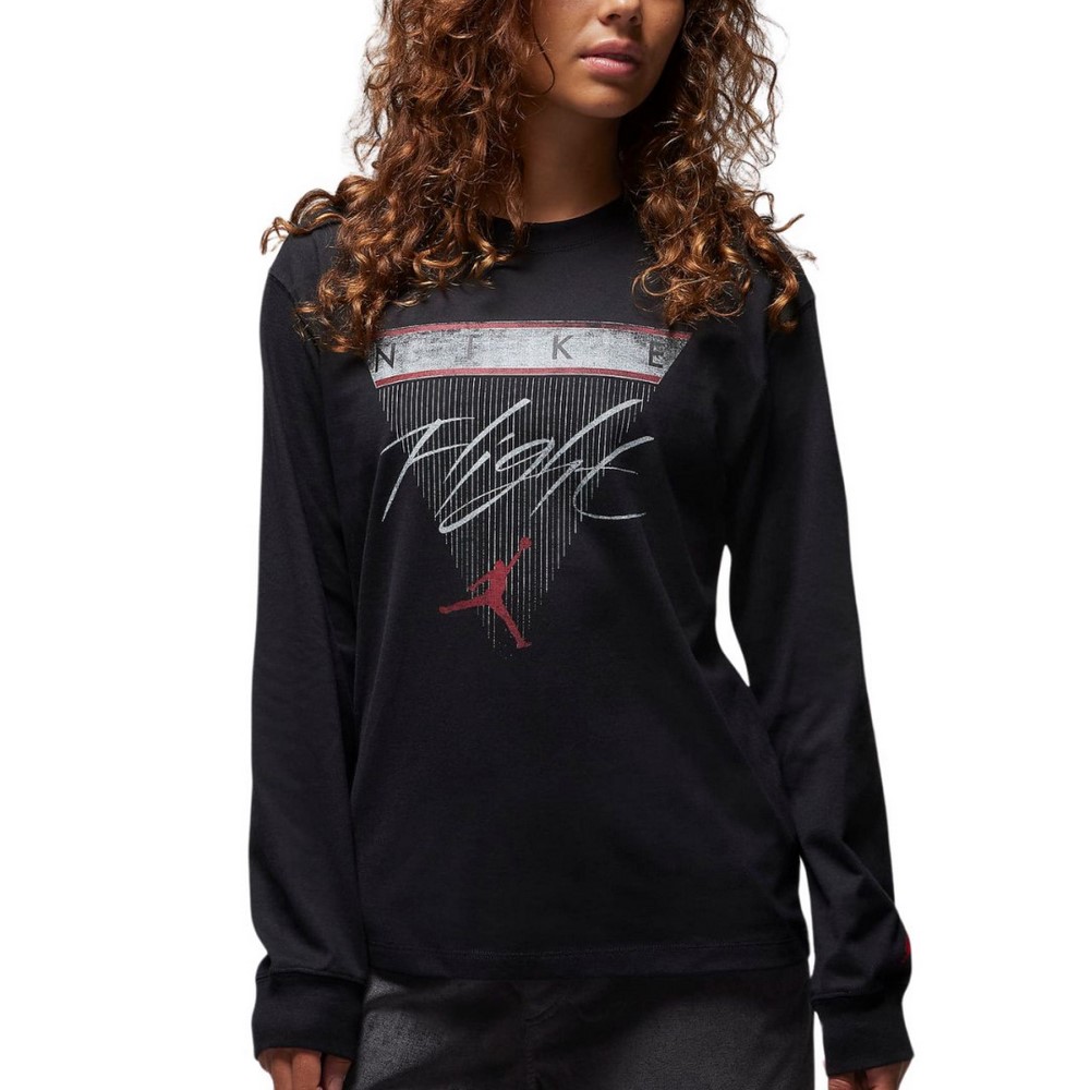 Жіночий лонгслів AIR JORDAN T-SHIRT BLACK FD7205-010