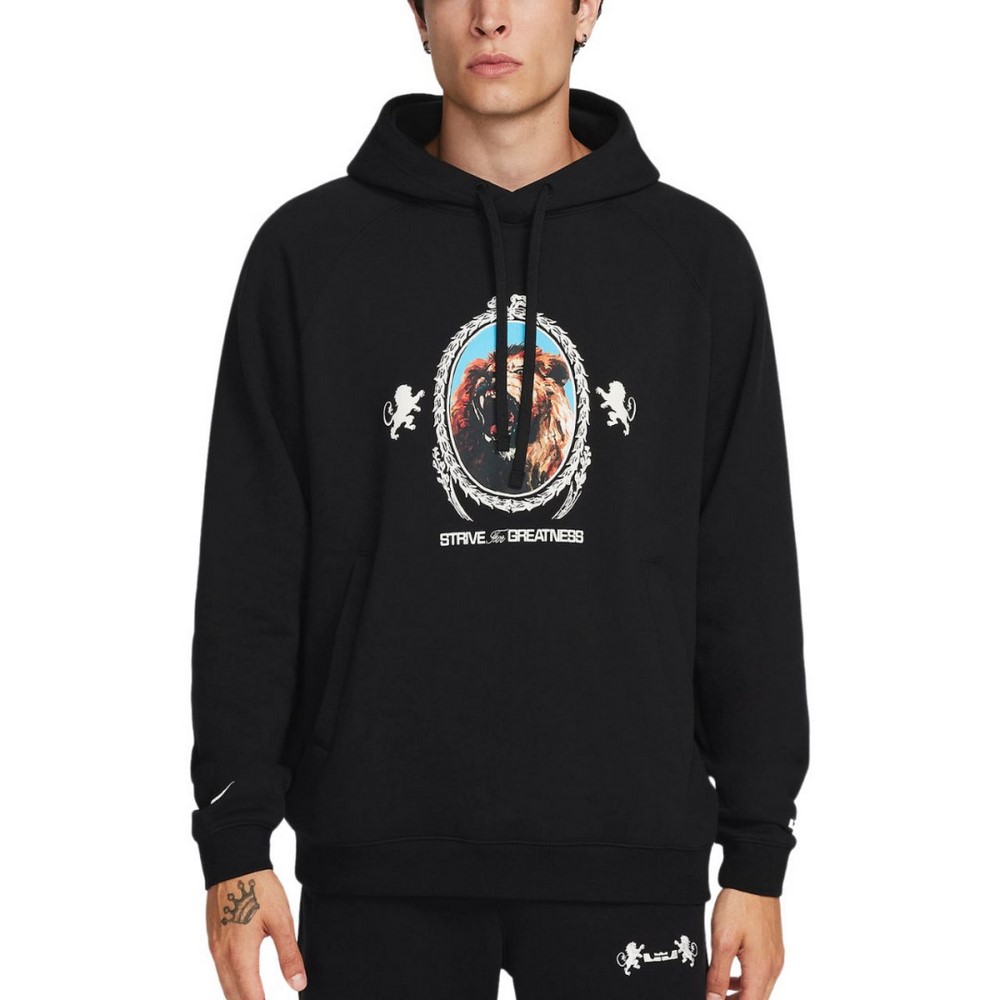 Чоловіче худі NIKE LEBRON JAMES BRUSH PULL-OVER HOODIE BLACK FB7123-010