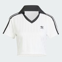 Жіноче укорочене поло Adidas Adicolor Football Jacquard V-Neck Originals JD2608