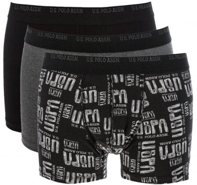 Трусы мужские боксеры набор 3 шт. U.S. POLO ASSN 80338