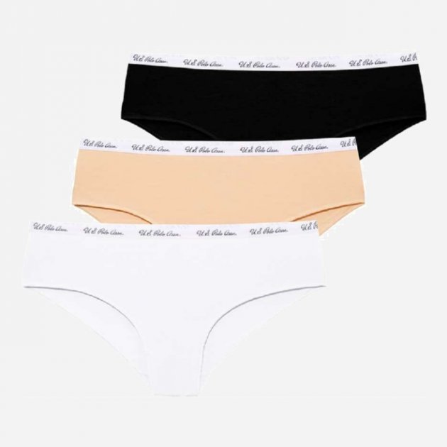 Труси-хіпстери жіночі набір 3 шт. U.S. POLO ASSN 66273