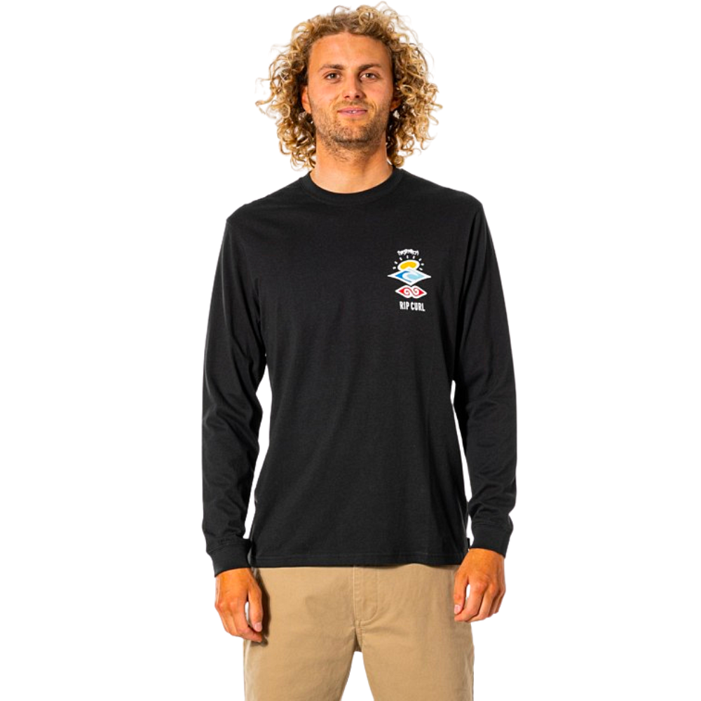 Футболка длинный рукав Rip Curl SEARCH ICON L/S TEE CTESF9-90