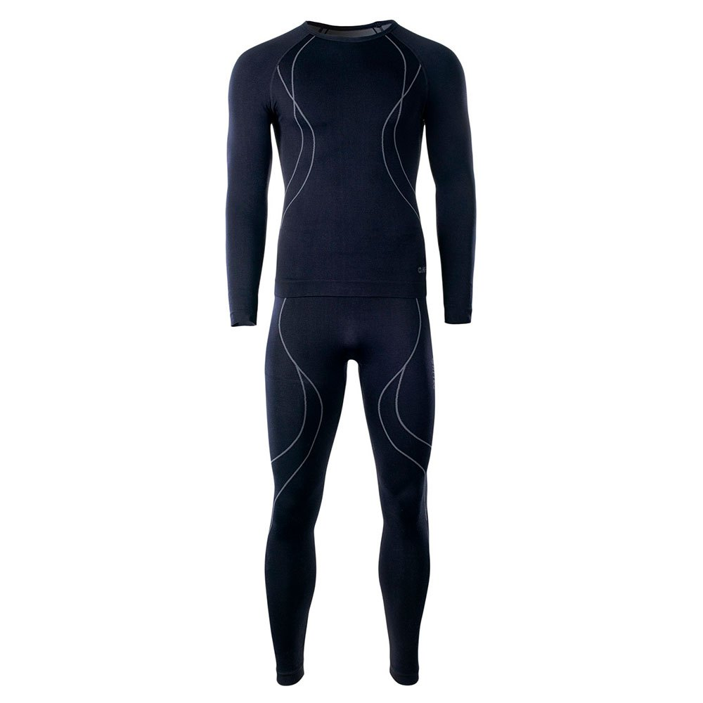 Чоловічий комплект термобілизни HI-TEC IKAR SET-BLACK/GREY