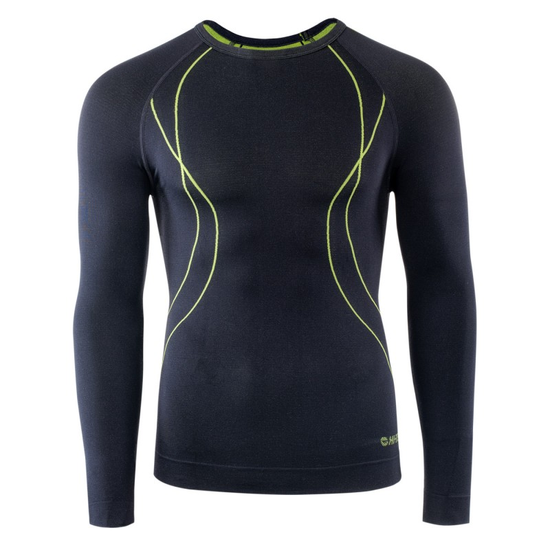 Фуфайка HI-TEC IKAR TOP-BLACK/LIME PUNCH