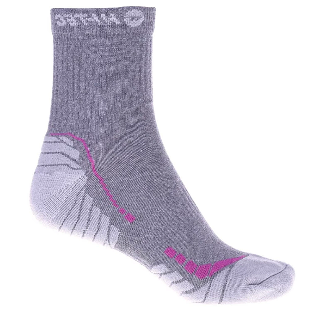 Шкарпетки жіночі HI-TEC VOREN-GREY/LIGHT GREY/PINK