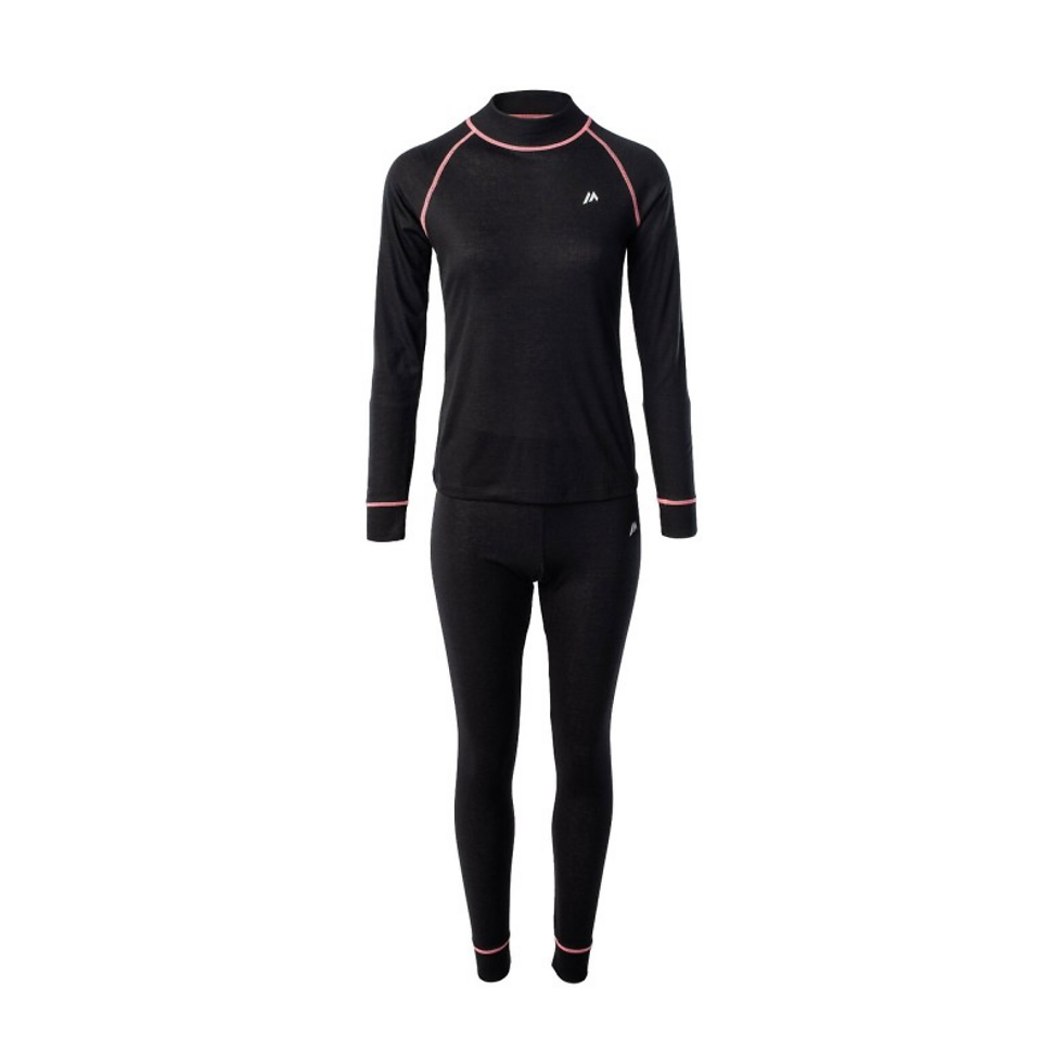 Жіночий комплект термобілизни MARTES ESSENTIALS LADY SIRION SET-BLK/DES FLOWE