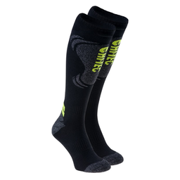 Носки горнолыжные HI-TEC INSPY-BLK/GR MELANGE/LIM PUNCH