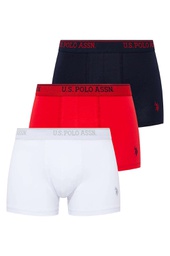 [80097 RED+NAVY+WHITE] Труси боксери чоловічі набір 3 шт. U.S. POLO ASSN 80097