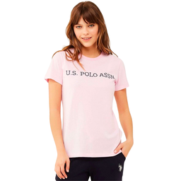 [16595 PINK] Футболка женская с круглым вырезом U.S. POLO ASSN 16595