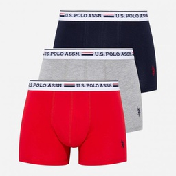 [80431 NAVY+GREY MLG.+RED] Труси боксери чоловічі набір 3 шт. U.S. POLO ASSN 80431