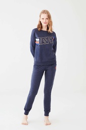 [16622 Navy Melange] Пижама женская U.S. POLO ASSN 16622