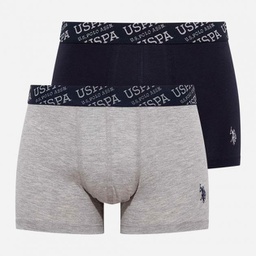 [80366 GREY MELANGE + BLACK] Трусы мужские боксеры набор 2 шт. U.S. POLO ASSN 80366