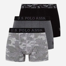 [80300 BLACK+ANTH. MLG.+CAMOUFLAGE PRNT.] Трусы мужские мужские набор 3 шт. U.S. POLO ASSN 80300