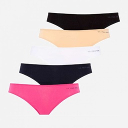 [67005 BLCK.-WHT.-SKIN-NAVY-FUCHSIA] Труси-стринги жіночі набір 5 шт. U.S. POLO ASSN 67005