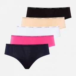 [67002 BLCK.-WHT.-SKIN-NAVY-FUCHSIA] Трусы-слипы женские набор 5 шт. U.S. POLO ASSN 67002