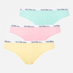[66275 MINT+YELLOW+PINK] Труси-бікіні жіночі набір 3 шт. U.S. POLO ASSN 66275