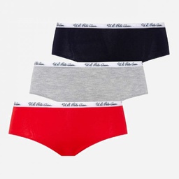 [66273 GREY MELANGE+NAVY+RED] Труси-хіпстери жіночі набір 3 шт. U.S. POLO ASSN 66273