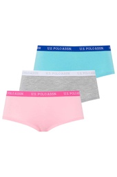 [66115 PINK+GREY MLG.+MINT] Труси жіночі набір 3 шт. U.S. POLO ASSN 66115