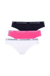 [66119 WHITE+NAVY+FUCHSIA] Труси жіночі набір 3 шт. U.S. POLO ASSN 66119
